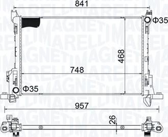 Magneti Marelli 350213207800 - Jäähdytin,moottorin jäähdytys inparts.fi