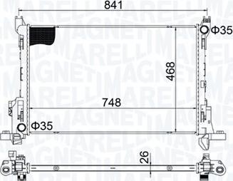 Magneti Marelli 350213207700 - Jäähdytin,moottorin jäähdytys inparts.fi