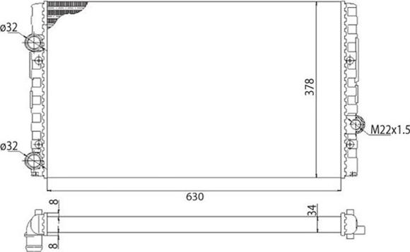 Magneti Marelli 350213793003 - Jäähdytin,moottorin jäähdytys inparts.fi