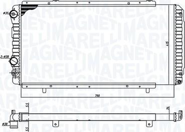 Magneti Marelli 350213707000 - Jäähdytin,moottorin jäähdytys inparts.fi