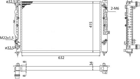 Magneti Marelli 350213739003 - Jäähdytin,moottorin jäähdytys inparts.fi