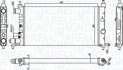 Magneti Marelli 350213776000 - Jäähdytin,moottorin jäähdytys inparts.fi