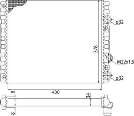 Magneti Marelli 350213778003 - Jäähdytin,moottorin jäähdytys inparts.fi