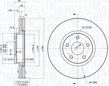 Magneti Marelli 360406099301 - Jarrulevy inparts.fi