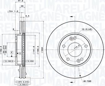 Magneti Marelli 360406096501 - Jarrulevy inparts.fi