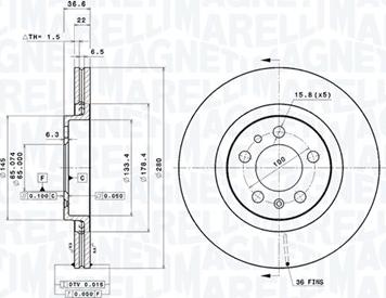 Magneti Marelli 360406049501 - Jarrulevy inparts.fi