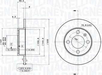 Magneti Marelli 360406049801 - Jarrulevy inparts.fi