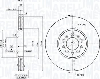 Magneti Marelli 360406049301 - Jarrulevy inparts.fi