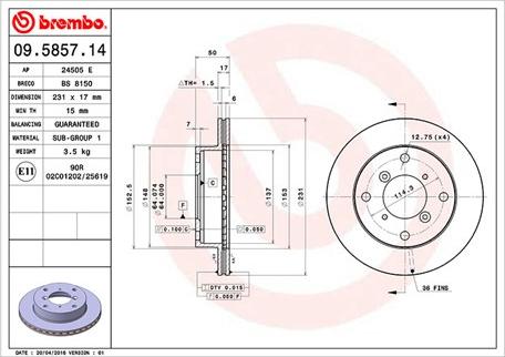 Magneti Marelli 360406046000 - Jarrulevy inparts.fi