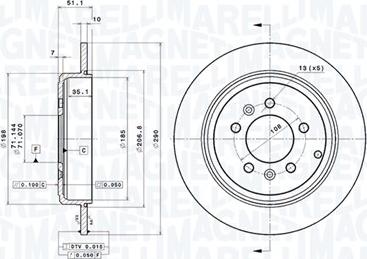 Magneti Marelli 360406041301 - Jarrulevy inparts.fi