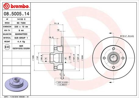 Magneti Marelli 360406048300 - Jarrulevy inparts.fi