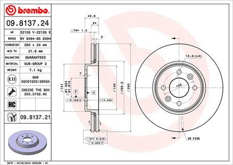 Magneti Marelli 360406043900 - Jarrulevy inparts.fi