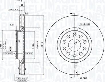 Magneti Marelli 360406050601 - Jarrulevy inparts.fi