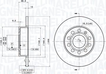 Magneti Marelli 360406050801 - Jarrulevy inparts.fi