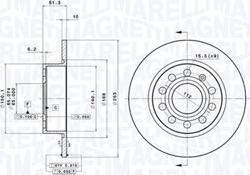 Magneti Marelli 360406050701 - Jarrulevy inparts.fi