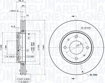 Magneti Marelli 360406052001 - Jarrulevy inparts.fi