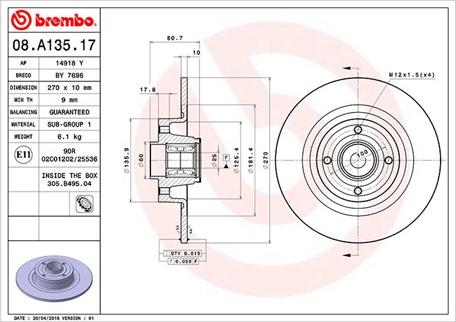 Magneti Marelli 360406060600 - Jarrulevy inparts.fi