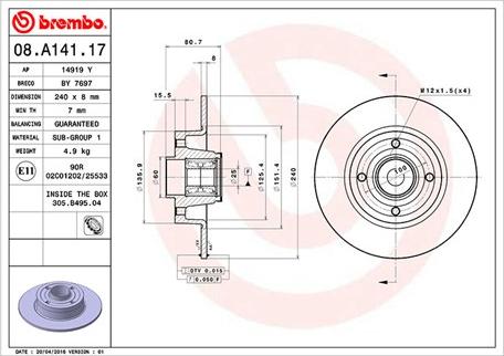 Magneti Marelli 360406060700 - Jarrulevy inparts.fi