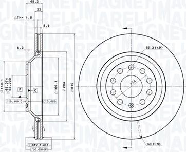 Magneti Marelli 360406062701 - Jarrulevy inparts.fi