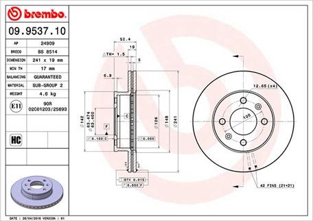 Magneti Marelli 360406004900 - Jarrulevy inparts.fi