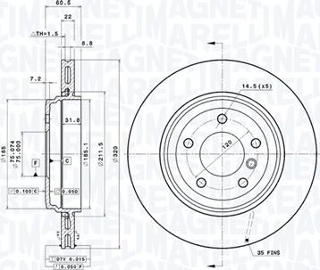 Magneti Marelli 360406004201 - Jarrulevy inparts.fi