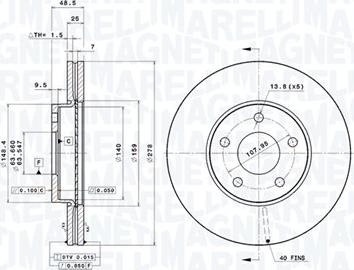 Magneti Marelli 360406005401 - Jarrulevy inparts.fi