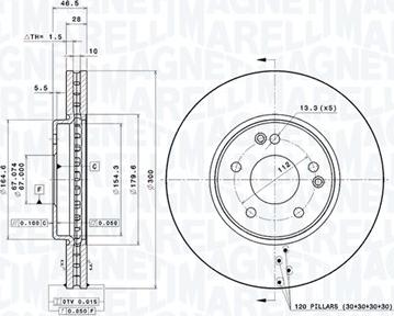 Magneti Marelli 360406006801 - Jarrulevy inparts.fi