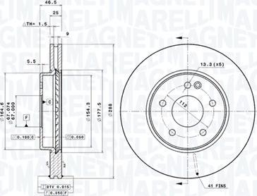 Magneti Marelli 360406006301 - Jarrulevy inparts.fi