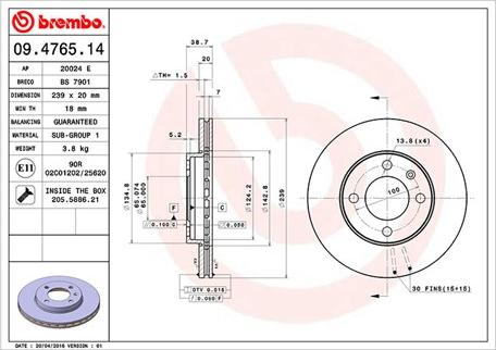 Magneti Marelli 360406000900 - Jarrulevy inparts.fi