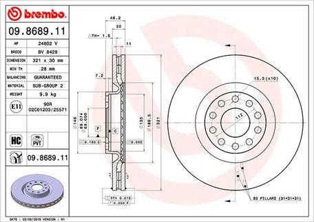 Magneti Marelli 360406001801 - Jarrulevy inparts.fi