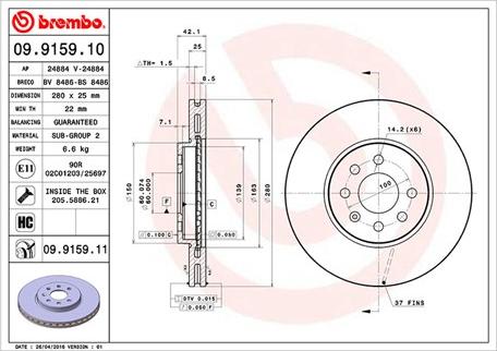 Magneti Marelli 360406008400 - Jarrulevy inparts.fi