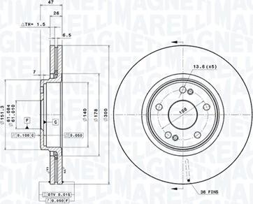 Magneti Marelli 360406008701 - Jarrulevy inparts.fi