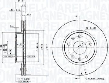 Magneti Marelli 360406002501 - Jarrulevy inparts.fi