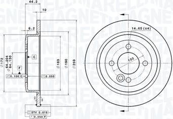 Magneti Marelli 360406002801 - Jarrulevy inparts.fi