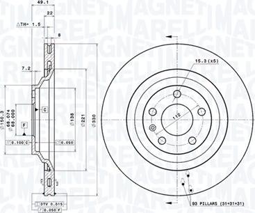 Magneti Marelli 360406002201 - Jarrulevy inparts.fi