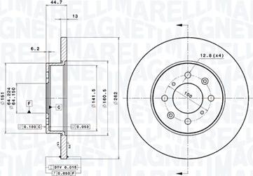 Magneti Marelli 360406014500 - Jarrulevy inparts.fi