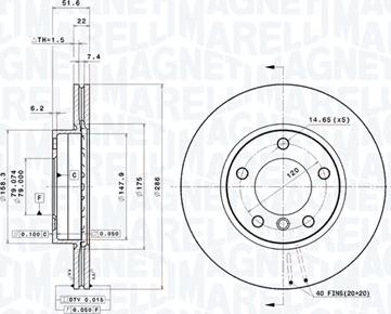 Magneti Marelli 360406016001 - Jarrulevy inparts.fi