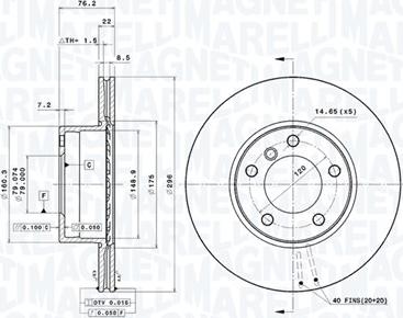 Magneti Marelli 360406016301 - Jarrulevy inparts.fi