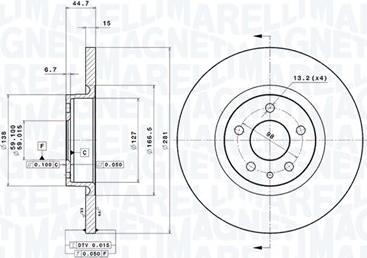 Magneti Marelli 360406010501 - Jarrulevy inparts.fi