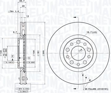 Magneti Marelli 360406011101 - Jarrulevy inparts.fi