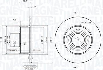 Magneti Marelli 360406012601 - Jarrulevy inparts.fi