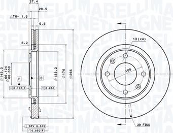 Magneti Marelli 360406017801 - Jarrulevy inparts.fi