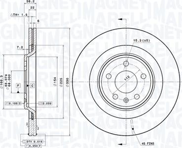 Magneti Marelli 360406081701 - Jarrulevy inparts.fi