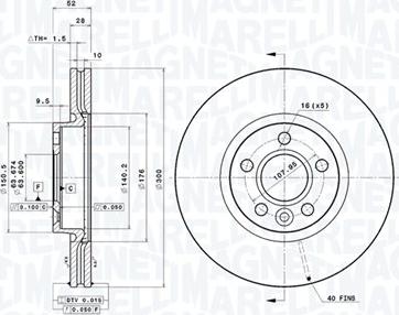 Magneti Marelli 360406087601 - Jarrulevy inparts.fi