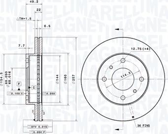 Magneti Marelli 360406035301 - Jarrulevy inparts.fi