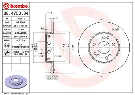 Magneti Marelli 360406031100 - Jarrulevy inparts.fi