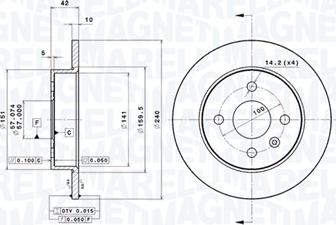 Magneti Marelli 360406038901 - Jarrulevy inparts.fi