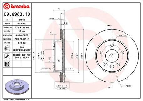 Magneti Marelli 360406032200 - Jarrulevy inparts.fi