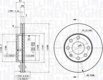 Magneti Marelli 360406037301 - Jarrulevy inparts.fi