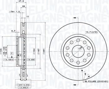 Magneti Marelli 360406029201 - Jarrulevy inparts.fi